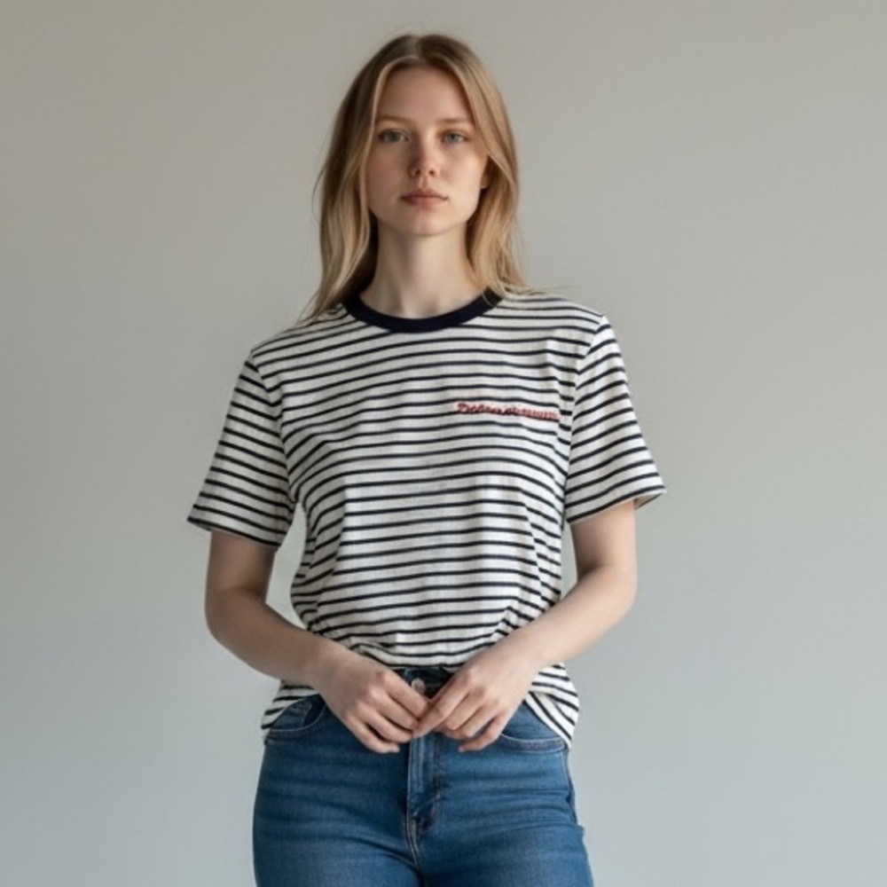 PABLO Striped “Believe in Yourself” T-Shirt